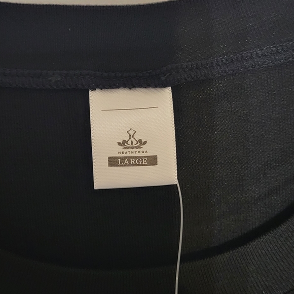 Heathyoga Women's NWT Black Mini Bodycon Long Sleeve Wrap Dress Size Large 🐈 - Picture 3 of 5